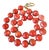 Coral Cherry Ball Beaded Necklace Hi With Gold Tone Spacers For Sale