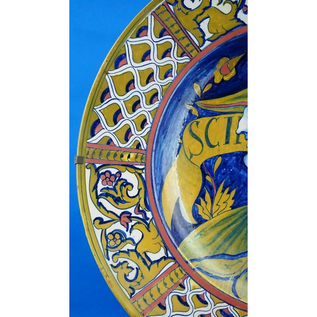 Antique Italian Lustreware Plate, 1800s For Sale - Image 15 of 18