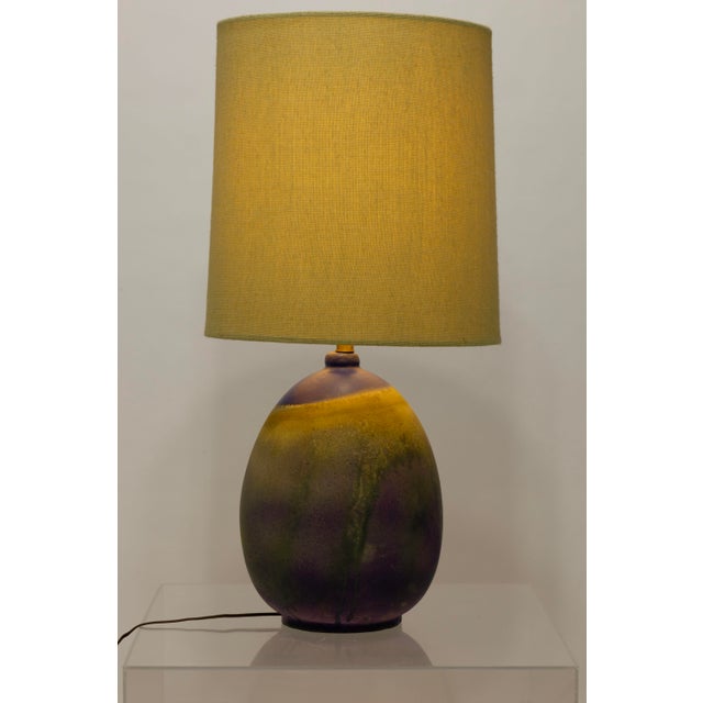 Mid 20th Century Ceramic Dripped Glaze Table Lamp for Raymor by Marcello Fantoni For Sale - Image 5 of 8