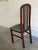 Green High Back Wooden Dining Chair With Green Fabric Upholstery Vintage Mid-Century Modern For Sale - Image 8 of 9