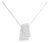 14KT White Gold Diamond Box Pendant Necklace (1 cttw, H-I Color, SI2-I1 Clarity) For Sale