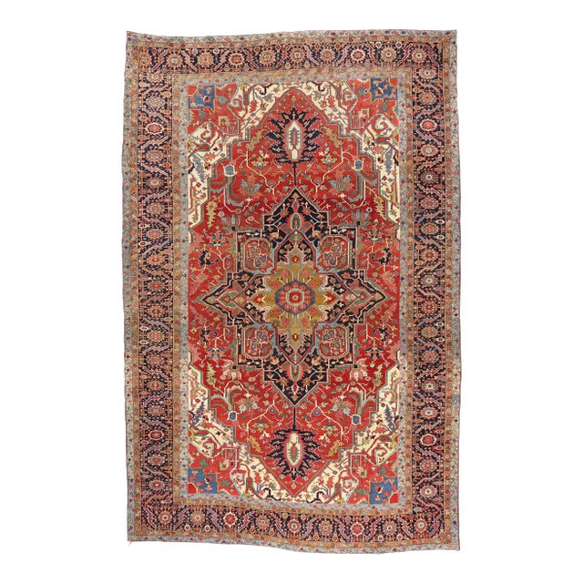 Late 19th Century Persian Serapi Rug, 12'00 X 18'04 For Sale