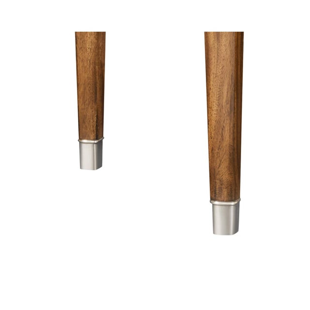 Wood Pair of Round Walnut Art Deco Side Tables For Sale - Image 7 of 7