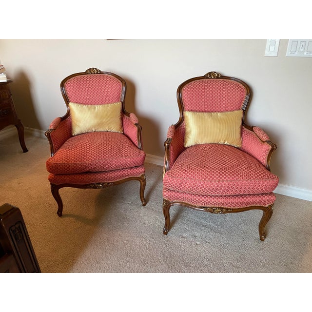 French Karges Chairs Gilded Wood Bergere Style For Sale - Image 13 of 13