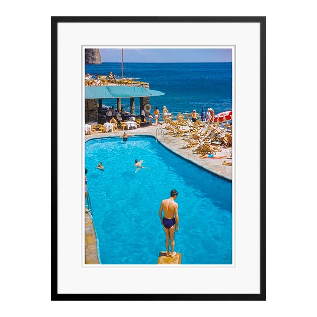 Toni Frissell 'A Pool in Capri' Archival Pigment Print Framed in Black For Sale