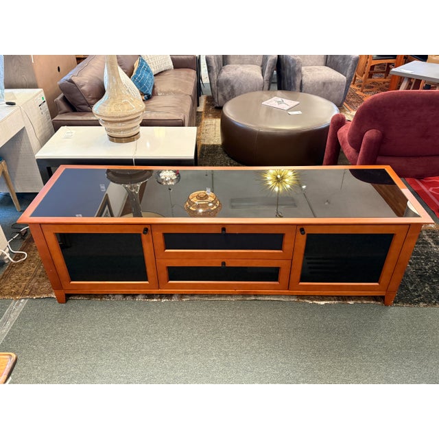Design Plus Gallery presents the Novia Media Credenza by BDI. Novia is a three-compartment home theater cabinet designed...