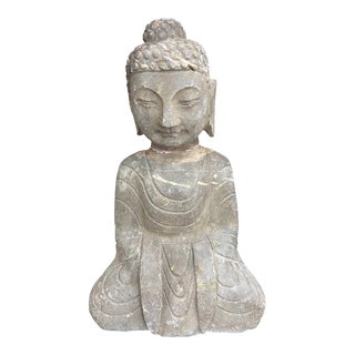 19th Century Stone Buddha Statue For Sale