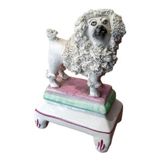 Antique Staffordshire Spaghetti Poodle Figurine For Sale