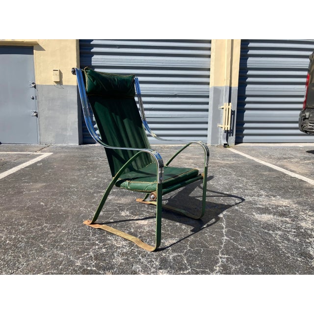 Green 1930s Green Sling Lounge Chair by McKay Craft For Sale - Image 8 of 13