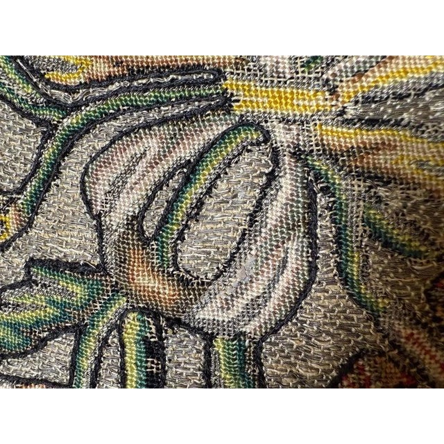 Textile Antique Metallic Embroidered Textile Pillows For Sale - Image 7 of 8