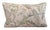Pair of custom-tailored pillows in Thibaut Anna French "Villeneuve" linen fabric. Cream cotton-velvet fabric back. Custom...