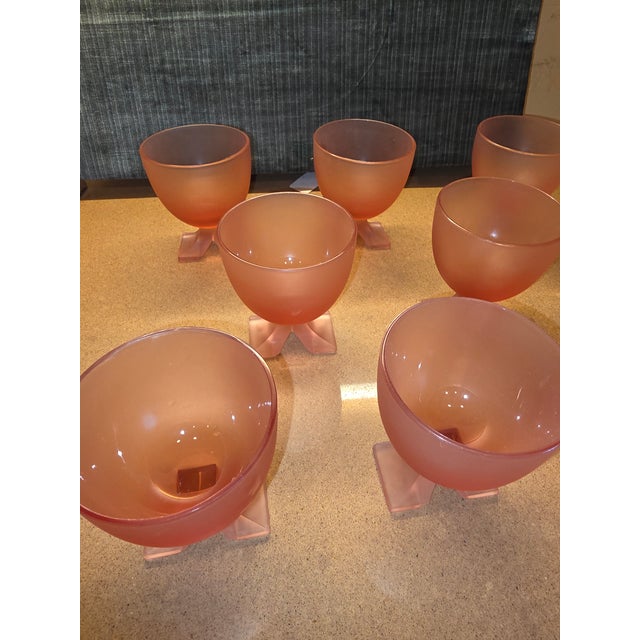 Glass Late 20th Century Eight Neiman Marcus Italian Glasses For Sale - Image 7 of 13