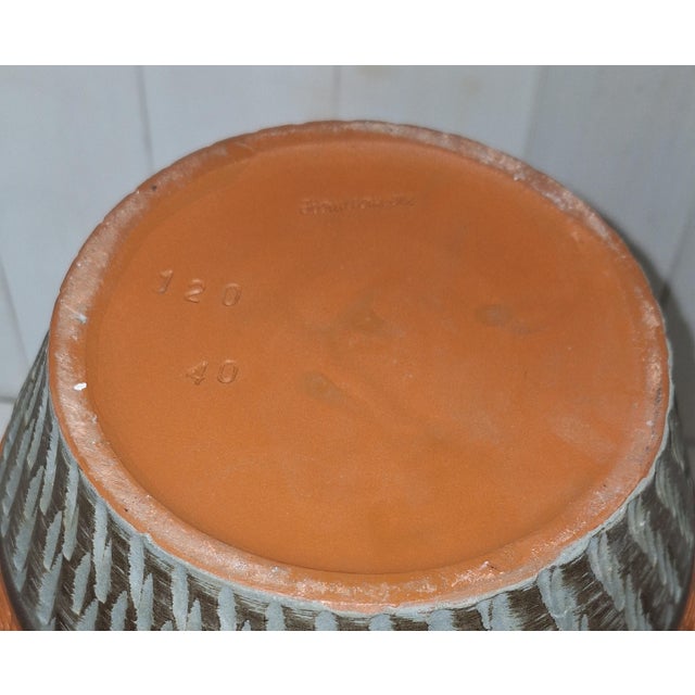 Mid-Century German Handmade Ceramic Vase, 1960s For Sale - Image 4 of 5
