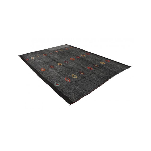 Vintage handwoven decorative kilim rug from Adana region of Turkey. Approximately 50-60 years old. In very good condition....