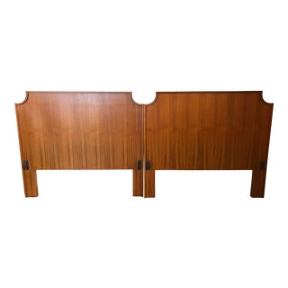Vintage Mid Century Modern Danish Style Twin Size Headboards (A Pair) For Sale