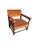 A striking pair of vintage Jacobean Revival armchairs, hand-carved from solid oak with the classic barley twist (bobbin)...