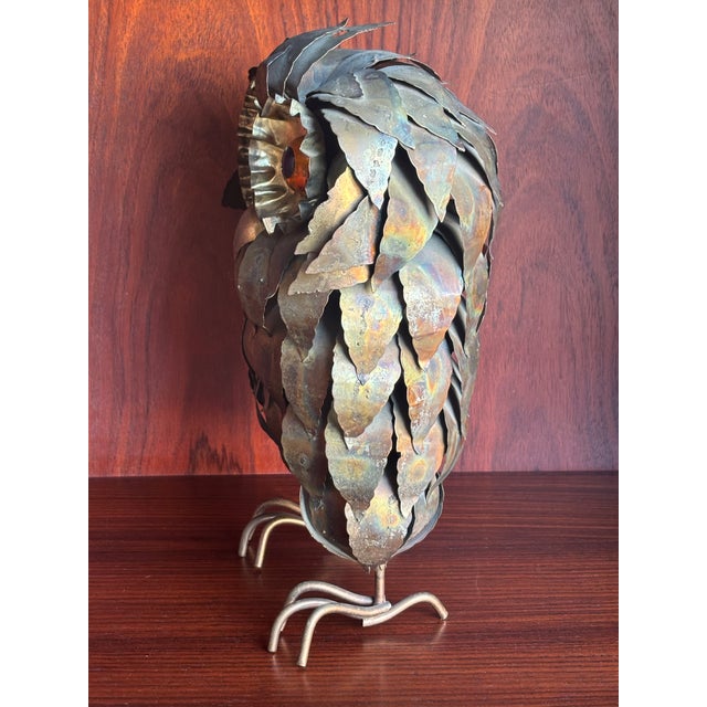 Brutalist Metal 1960’s Owl For Sale - Image 4 of 9