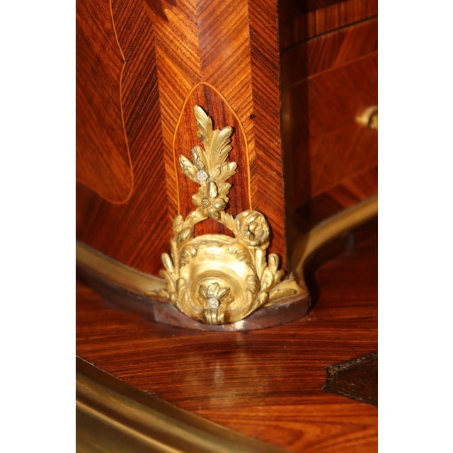 Rare Kingwood, Bronze and Leather Top Ladies Desk by Leon Dromard For Sale - Image 15 of 15