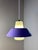 Danish Hanging Lamp in Purple and White For Sale - Image 11 of 11