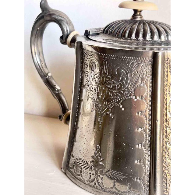 19th Century Victorian Britannia Silver Plated Teapot from EPBM, Sheffield, 1890s For Sale - Image 9 of 14