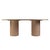 Spritely Home Accent Furniture Kersten 84 in. W Oval Wood Double Pedestal Base Dining Table, Light Driftwood For Sale - Image 4 of 7