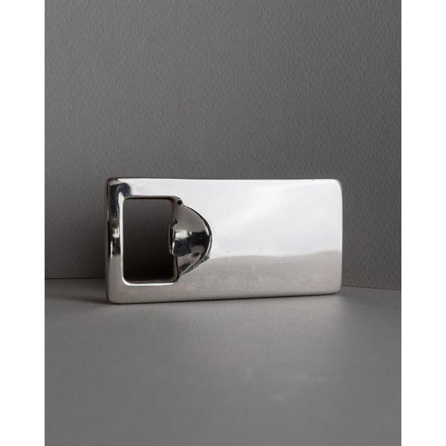Space Age Silver-Plated Bottle Opener, Italy, 1970s For Sale - Image 11 of 12