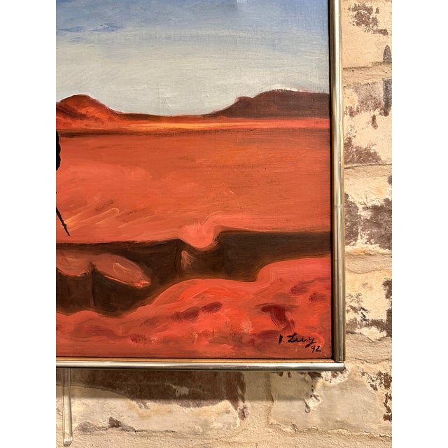 Contemporary Original Benjamin Levy Oil on Canvas Painting "The Canyon," Signed and Dated 1992 For Sale - Image 3 of 12