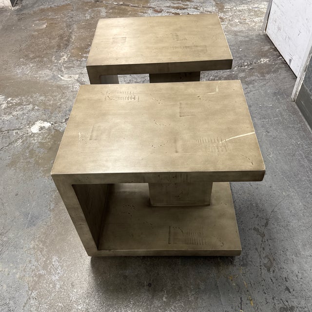 Four Hands Grass Roots Halden Vintage Grey Mahogany Nightstands, Pair For Sale In San Francisco - Image 6 of 12