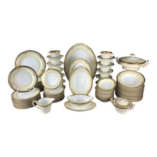 Mid 20th Century Noritake Valiere #4981 Dinnerware, Made in Occupied Japan, Service for 12- 91 Pieces For Sale