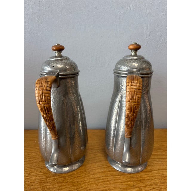 Silver Anitque English Tudric Pewter Ware Tea Service Set for Liberty and Co For Sale - Image 8 of 12