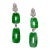 18k White Gold 2.50ct Green Myanmar Jadeite Jade Diamond Dangle Earrings, A Pair For Sale