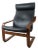 Mid Century Modern Style Bentwood Lounge Chair With Leather Seat and Cantilever Base For Sale