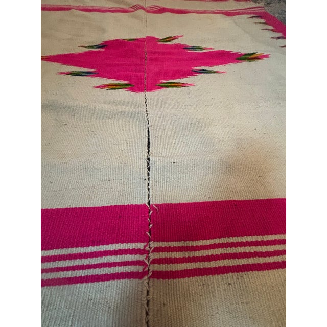 Late 19th/Early 20th Century Saltillo Serape Wearing Blanket For Sale - Image 11 of 12