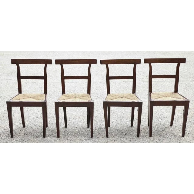 Mid-19th Century Walnut Chairs with Straw Seats For Sale - Image 15 of 18