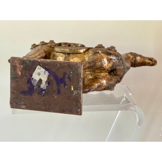 Late 19th Century Chinese Carved, Gilt and Polychrome Wooden Horse For Sale - Image 15 of 15