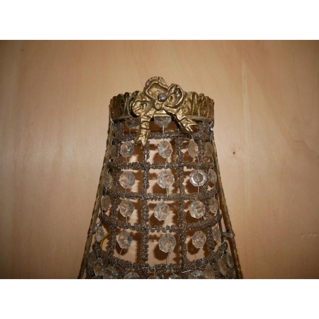 Vintage Bronze and Glass Wall Lights, 1950s, Set of 2 For Sale - Image 4 of 10