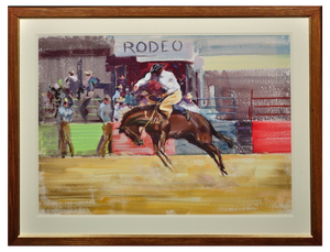 John Rattenbury Skeaping, Rodeo Bareback Bronco, 1966, Gouache, Framed