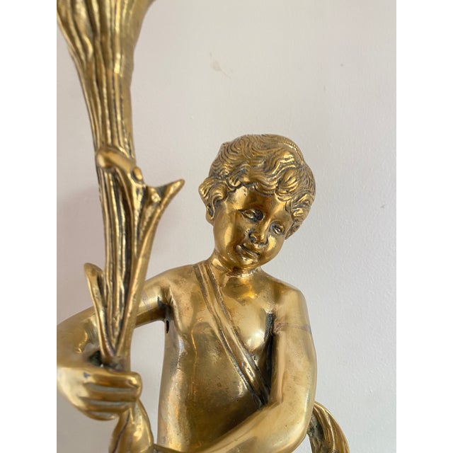 Putti with Torch, Late 19th Century, Gilt Bronze For Sale - Image 15 of 18