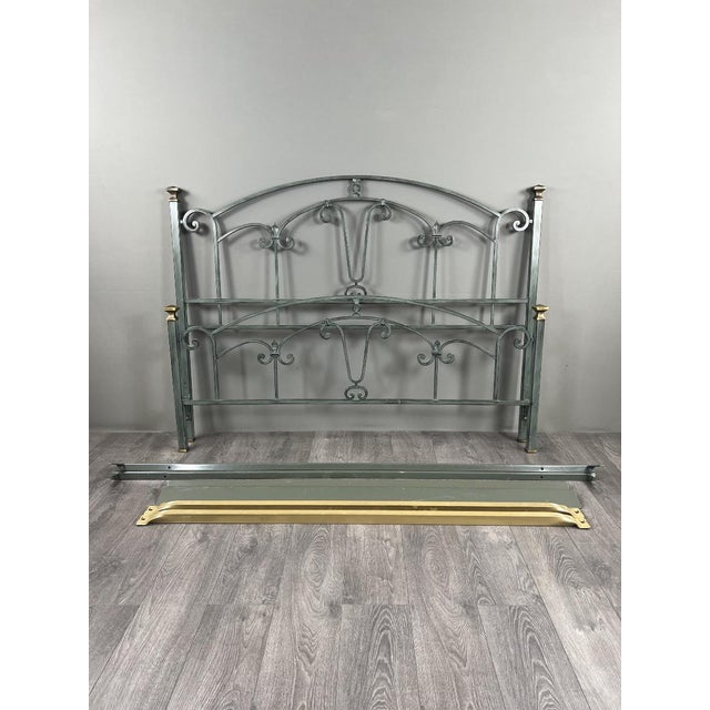 Gray 20th Century Lacquered Metal Bed For Sale - Image 8 of 13