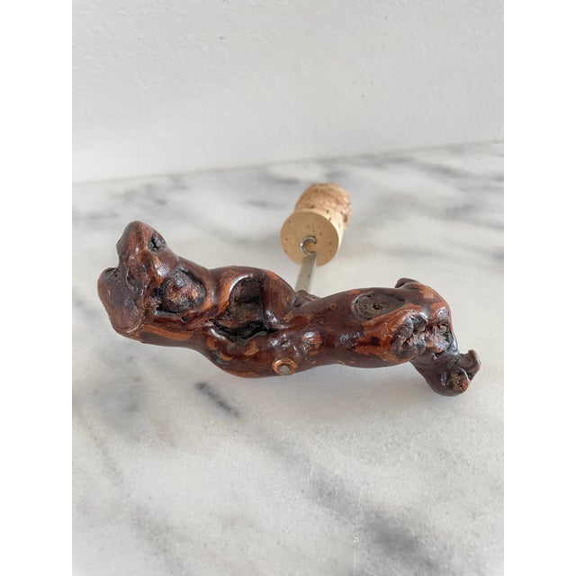 Vintage French Vine Wood Corkscrew Laurent Siret Rochefort Sur France For Sale - Image 4 of 7