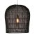 Black Rattan Dome Modern Pendant Light For Sale