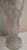 Glass French Table Lamp with Partially Frosted Glass Base, Atlas Motif and Fabric Shade, 1970s For Sale - Image 7 of 9
