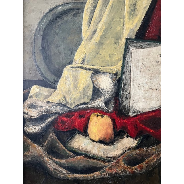 Vintage Still Life Oil on Board Painting Fauvist Style For Sale In New York - Image 6 of 8