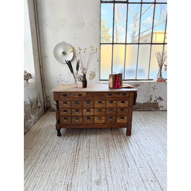 Multi-Drawer Workbench in Oak, 1950s For Sale - Image 16 of 18