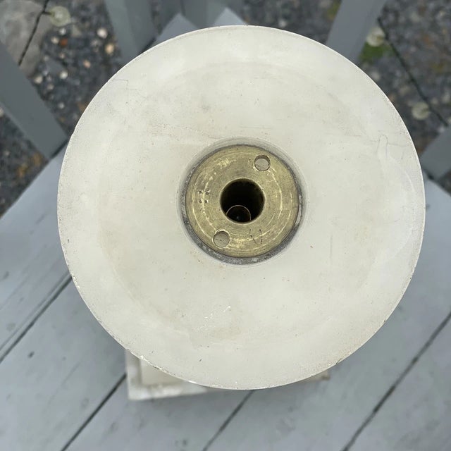 Antique Victorian - Art Deco Era Alabaster Rotating Stone Pedestal Fern Stand For Sale - Image 14 of 16