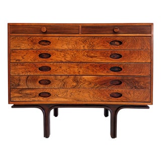Wooden Buffet Chest of Drawers by G. Frattini for Bernini, 1950s For Sale