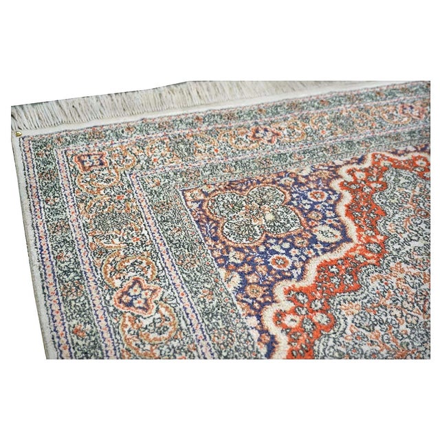 Vintage Sino-Persian Hereke Silk 3x5 White Ivory, Red & Purple Handmade Area Rug #1144265 For Sale - Image 11 of 16