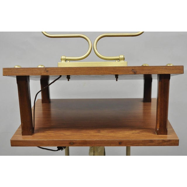 Vintage Victorian Lighted Podium Metal Column Pedestal Base Lectern Book Stand For Sale - Image 17 of 18