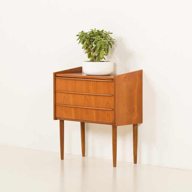 Small Danish Teak Nightstand, 1960s For Sale - Image 11 of 11