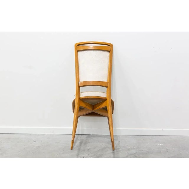 Wood Mid-Century French Dining Chairs, 1950s, Set of 6 For Sale - Image 7 of 10